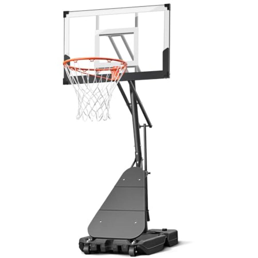 Basketball Hoop - ห่วงบาสเก็ตบอลสำหรับใช้ในสนามพกพาข้างสระน้ำ, แผ่นหลังขนาด 40 นิ้ว ทนทานต่อการแตกหัก, โครงเหล็กกันสนิม,