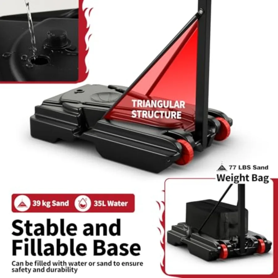 ห่วงบาสเก็ตบอลแบบพกพาสำหรับใช้ - Basketball Hoop บทวิจารณ์และราคา