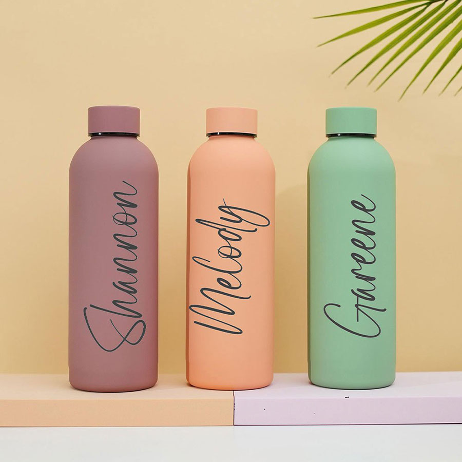 ขวดน้ำสแตนเลสสตีลแบบด้าน สามาร - Sports Water Bottle Insulated บทวิจารณ์และราคา