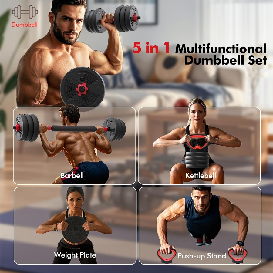 ชุดดัมเบลปรับน้ำหนักได้ ชุดฟรี - Dumbbell Set บทวิจารณ์และราคา