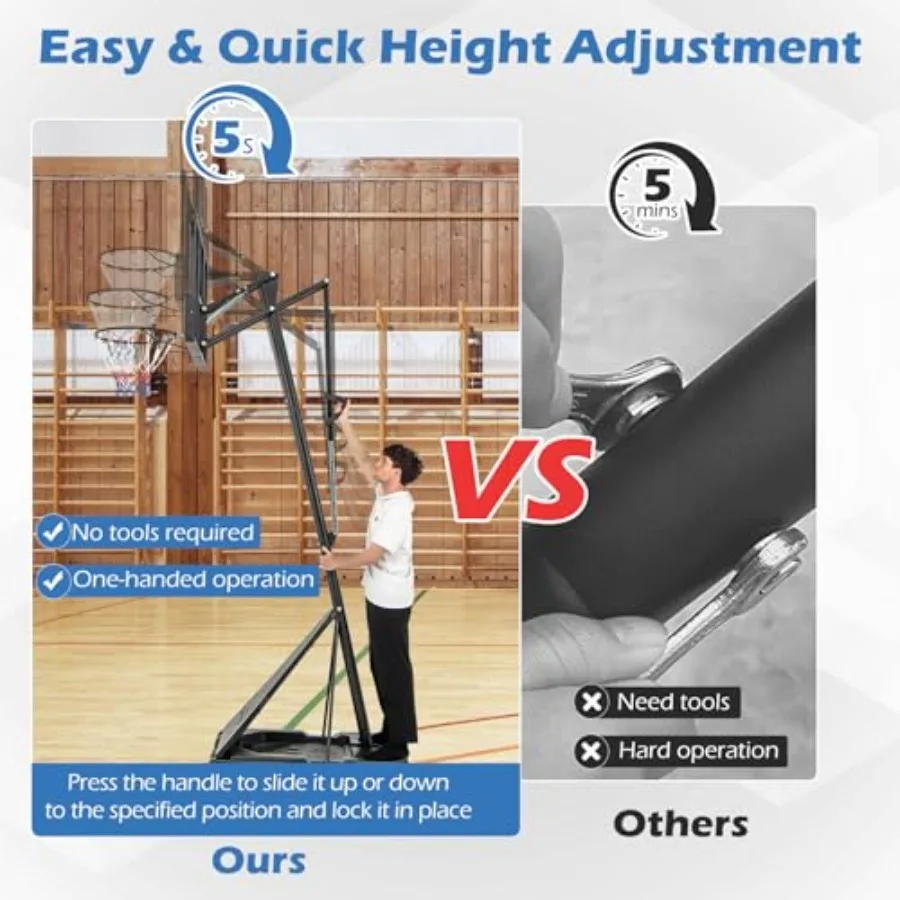 ห่วงบาสเกตบอลแบบพกพา สำหรับใช้ - Basketball Hoop บทวิจารณ์และราคา